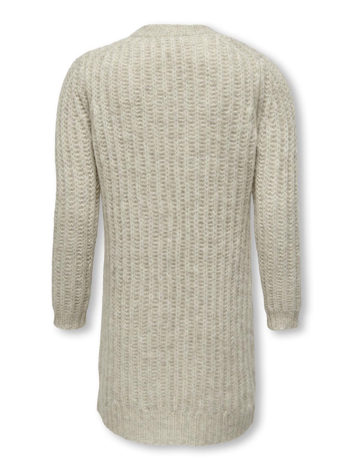 ONLY Ribstrikket cardigan -Pumice Stone - 15309816