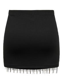ONLY Mini nederdel med flæser -Black - 15309817