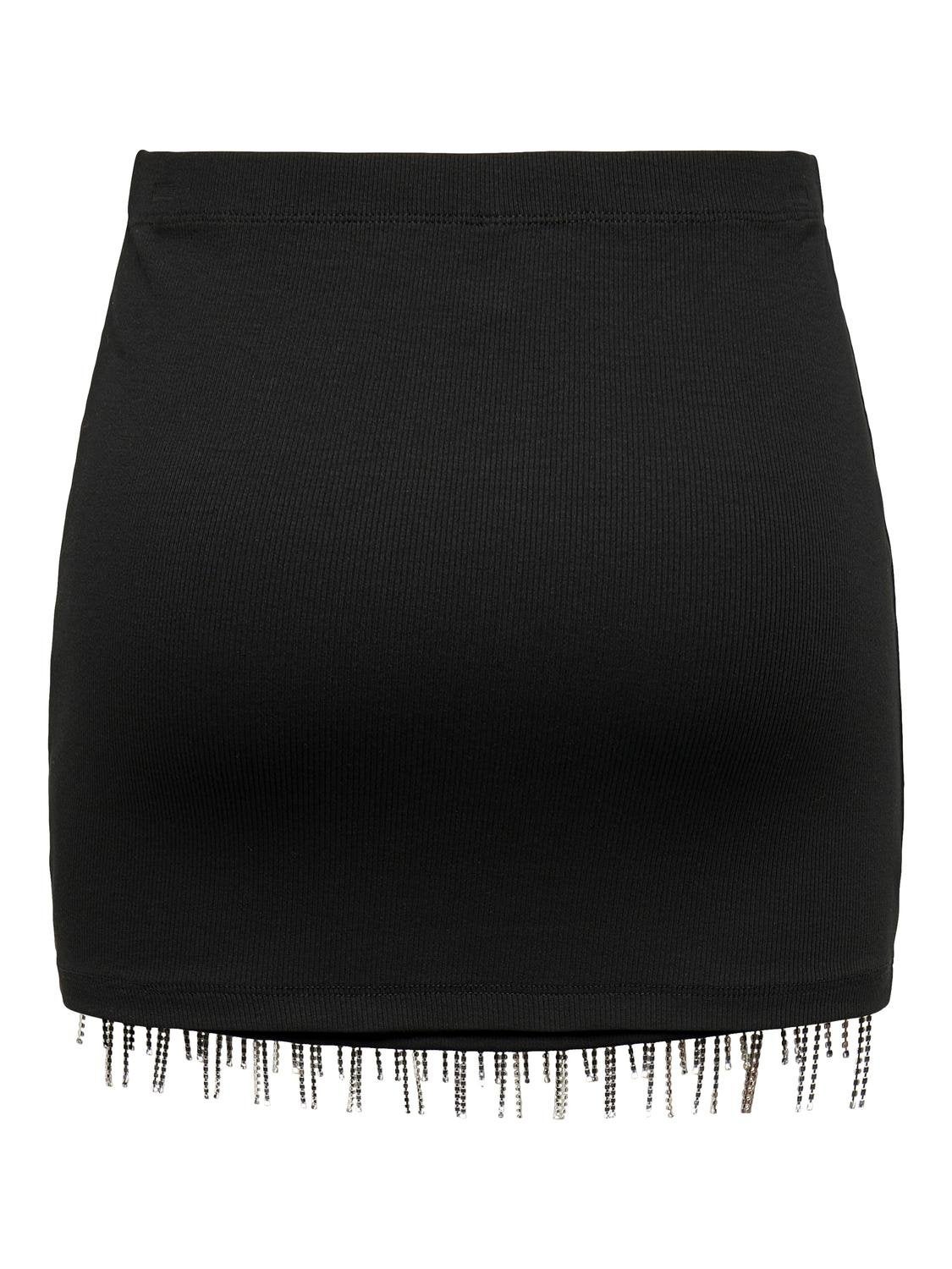 Black fringe skirt 7 little clearance words