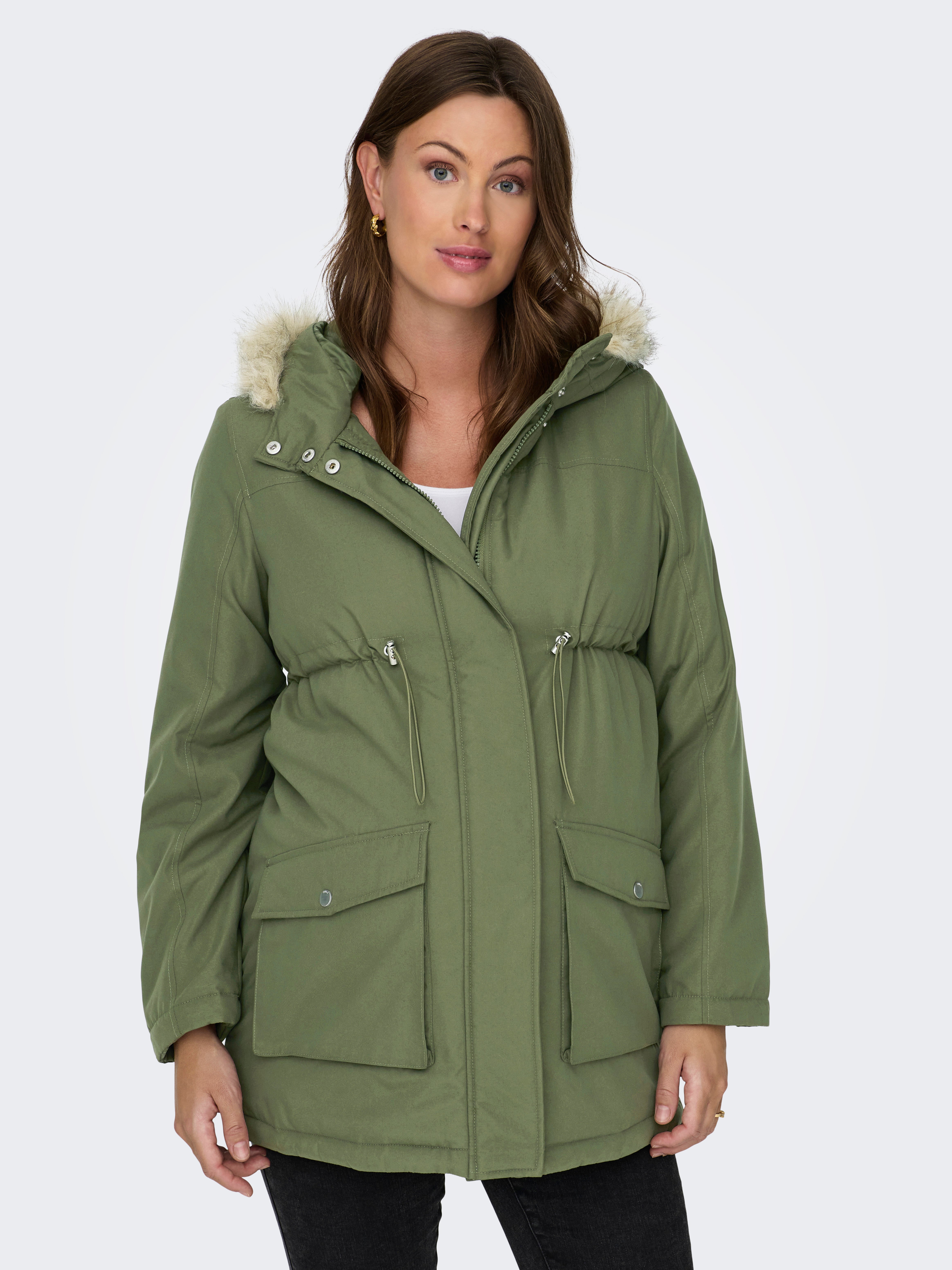 only-olmlucialangerparka-grun. 