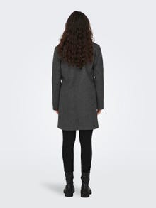 ONLY Klassisk lang frakke -Dark Grey - 15309837