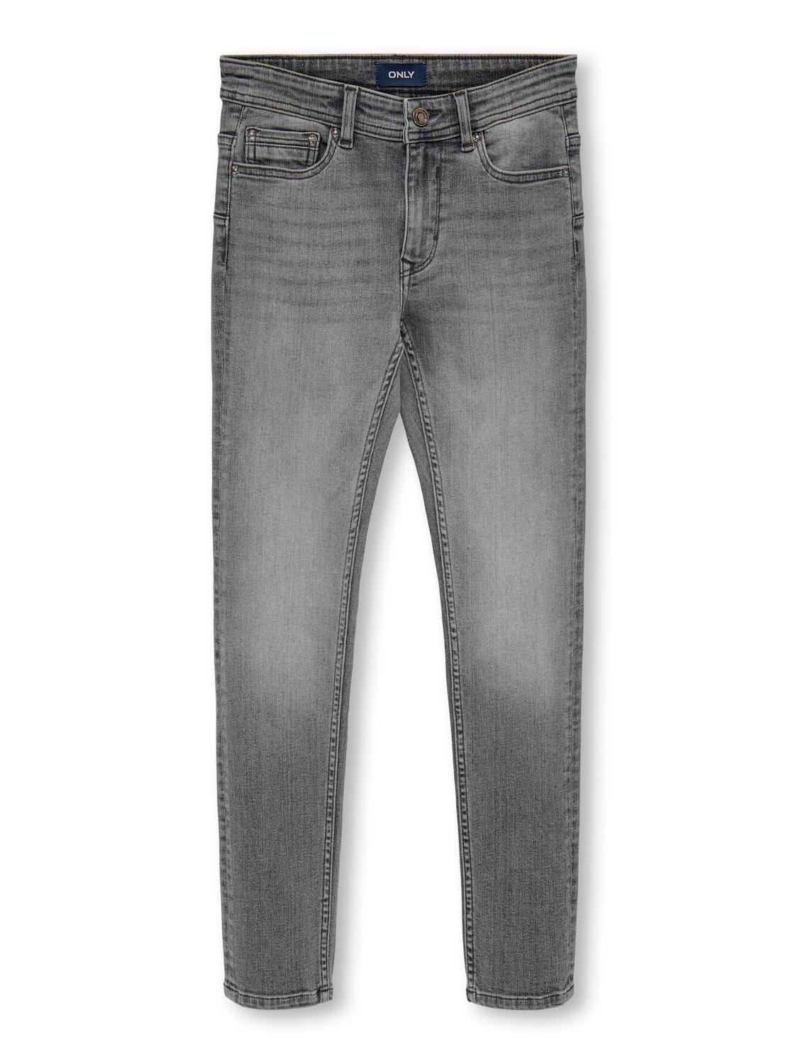 ONLY Krój skinny Średnia talia Jeans -Grey Denim - 15309838
