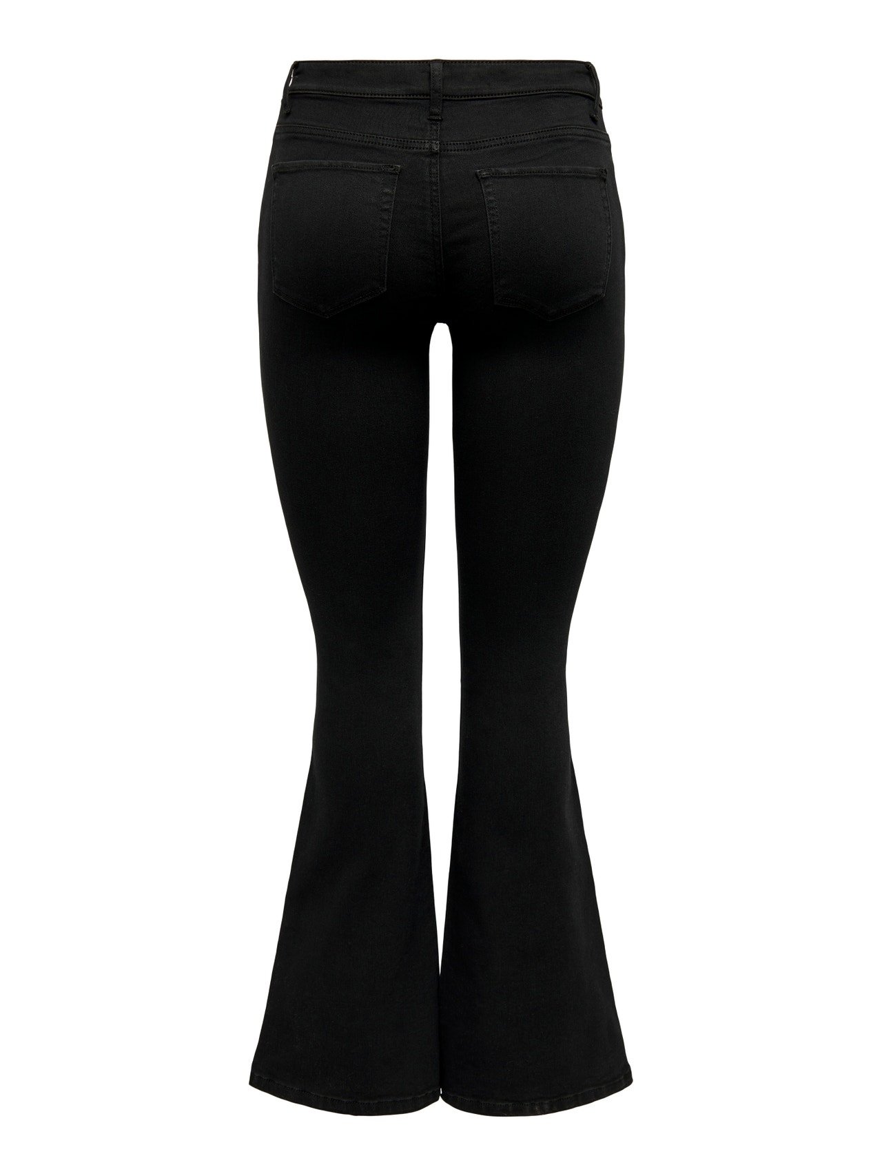 ONLY Dames Onlreese Reg Retro Flared Dnm Box, zwart, 33W ONLY Dames Onlreese Reg Retro Flared Dnm Box, zwart, 33W