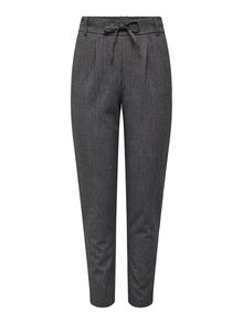 ONLY Pantalones Corte regular Cintura media -Dark Grey Melange - 15309862