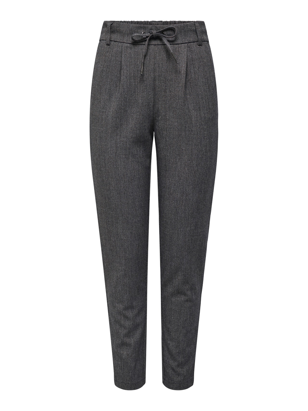 ONLY Pantalons Regular Fit Taille moyenne -Dark Grey Melange - 15309862