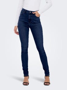 ONLY Skinny Fit High waist Jeans -Dark Medium Blue Denim - 15309884