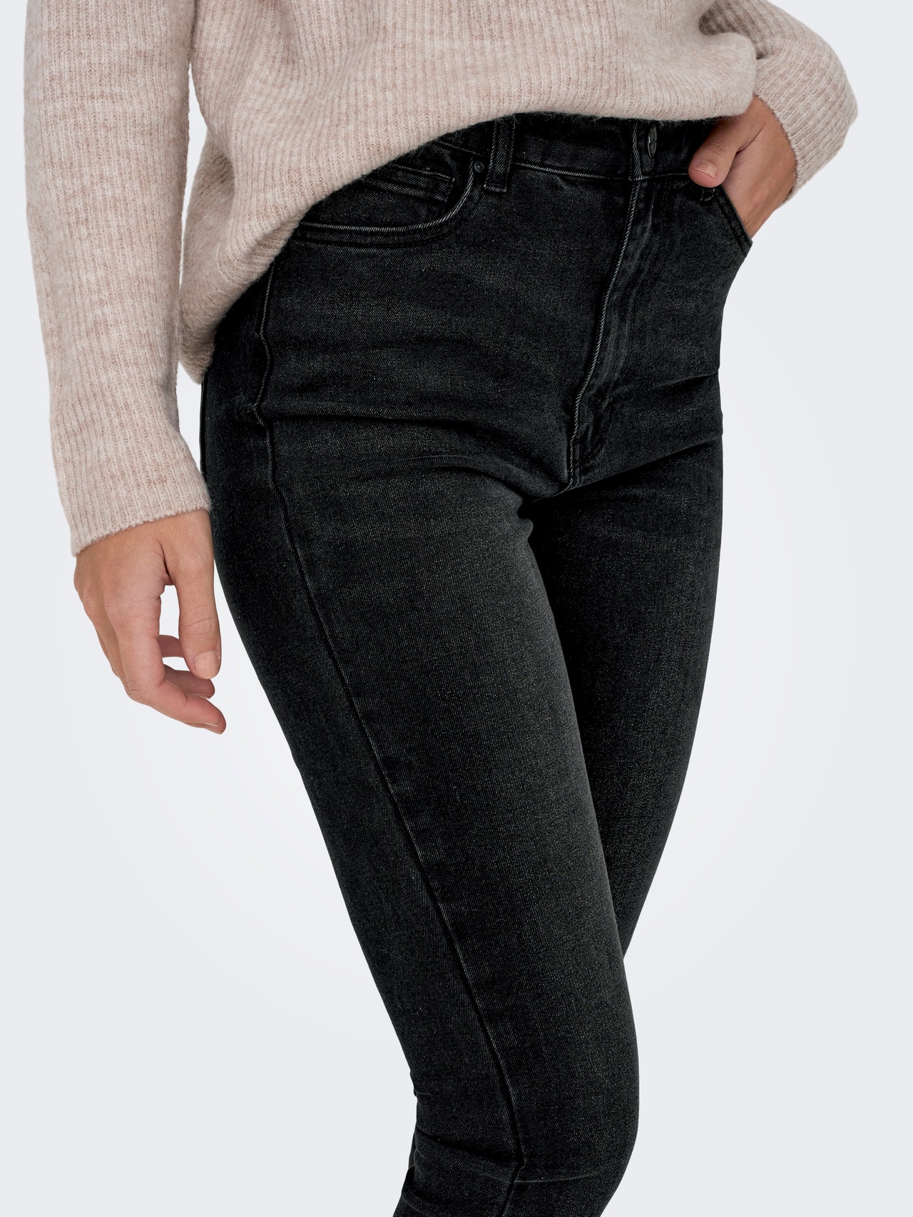 Jeans Skinny Fit Only Donna - Vita Alta, 98% Cotone 2% Elastan, Made In Pakistan - Foto 8