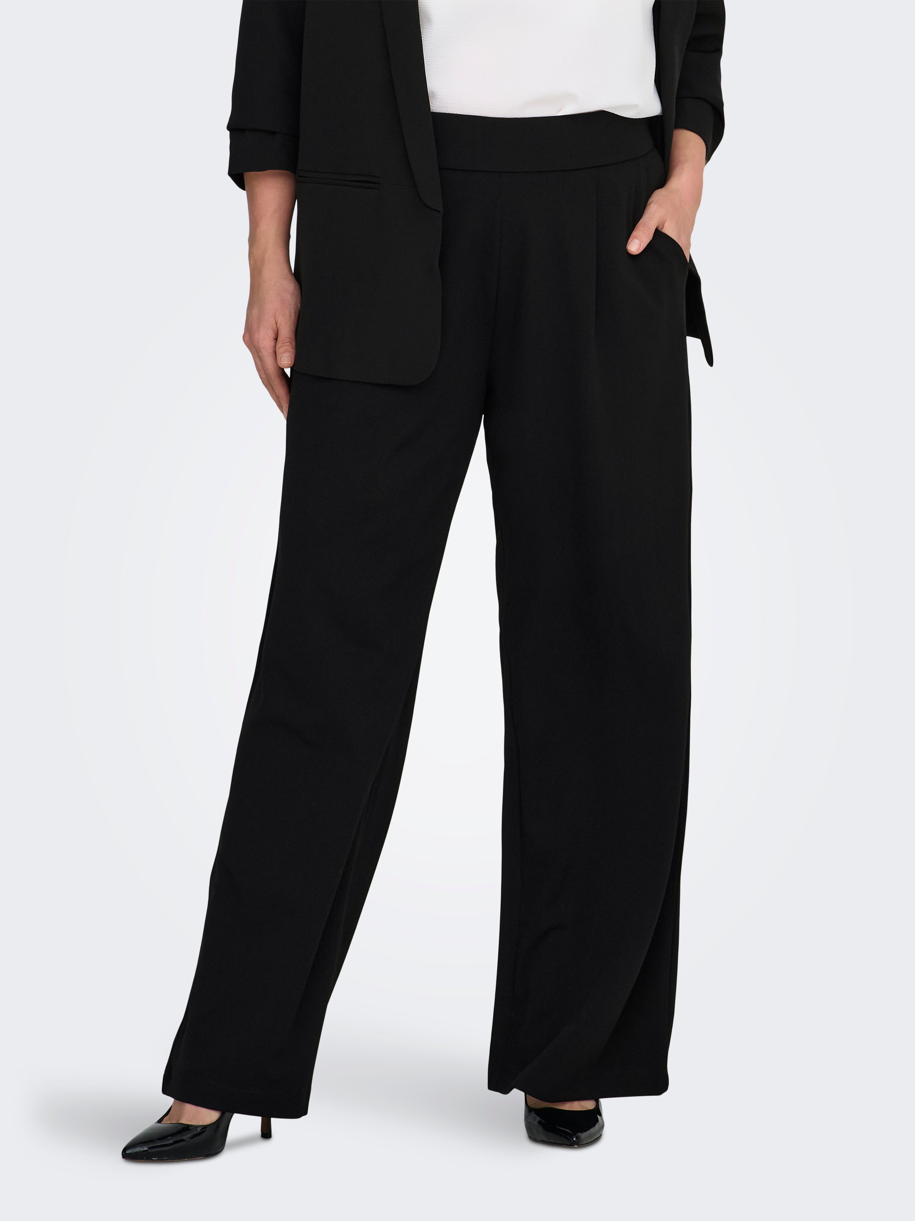 Carstilla Normal Geschnitten Hose Mit Weitem Beinschnitt