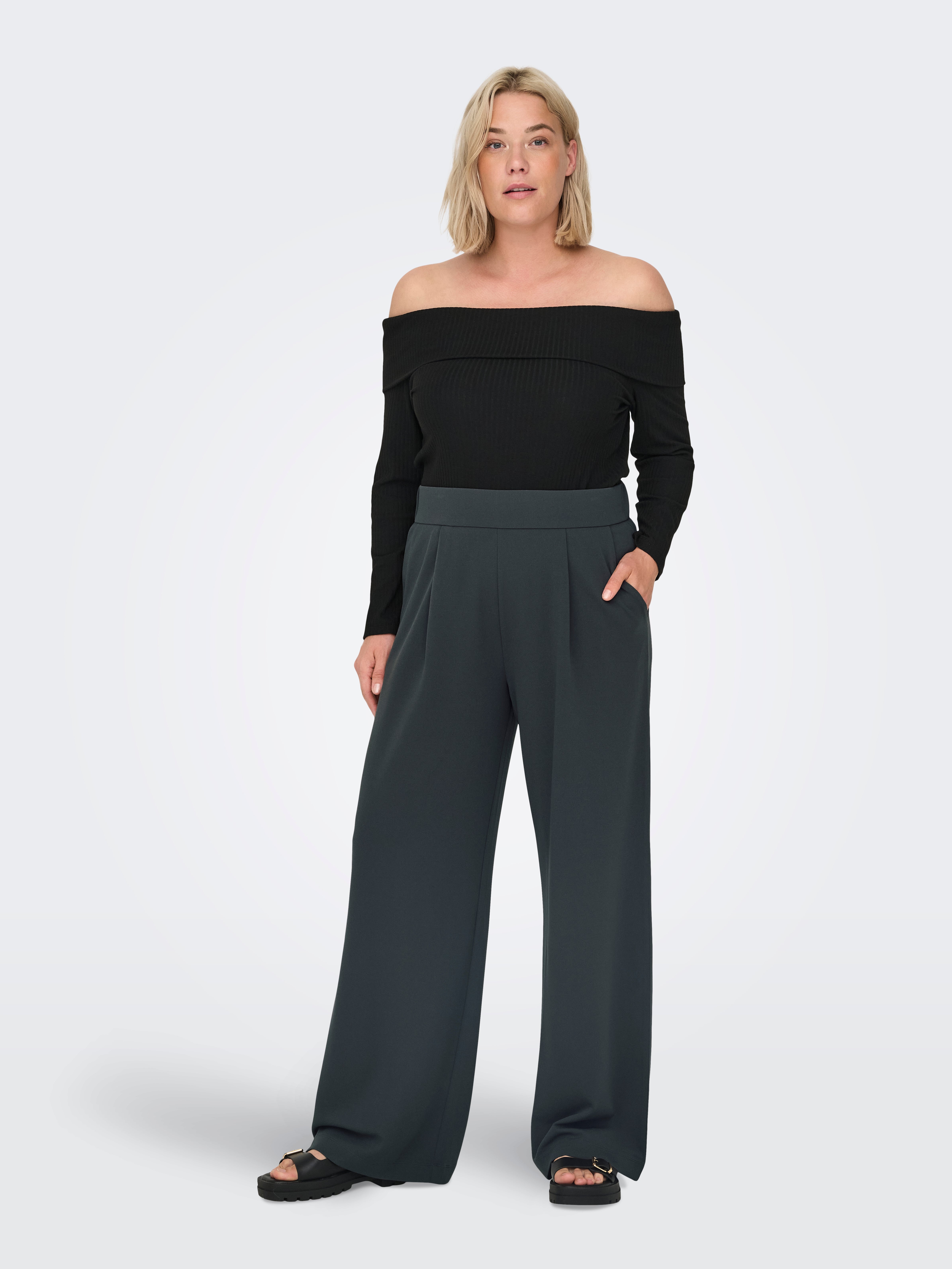 CARSTILLA Regular Fit Wide leg trousers