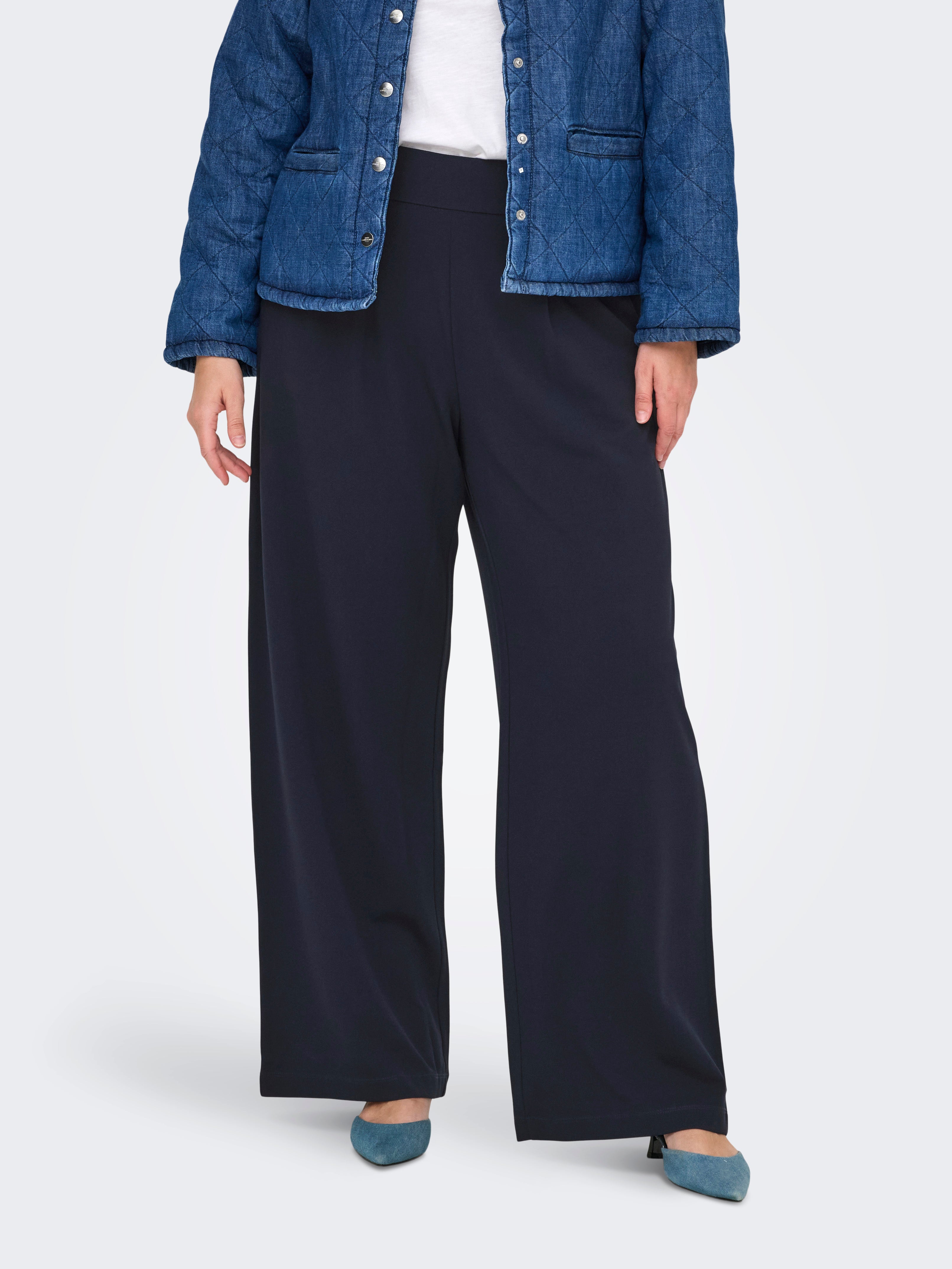 Thumbnail - Carstilla Normal Geschnitten Hose Mit Weitem Beinschnitt