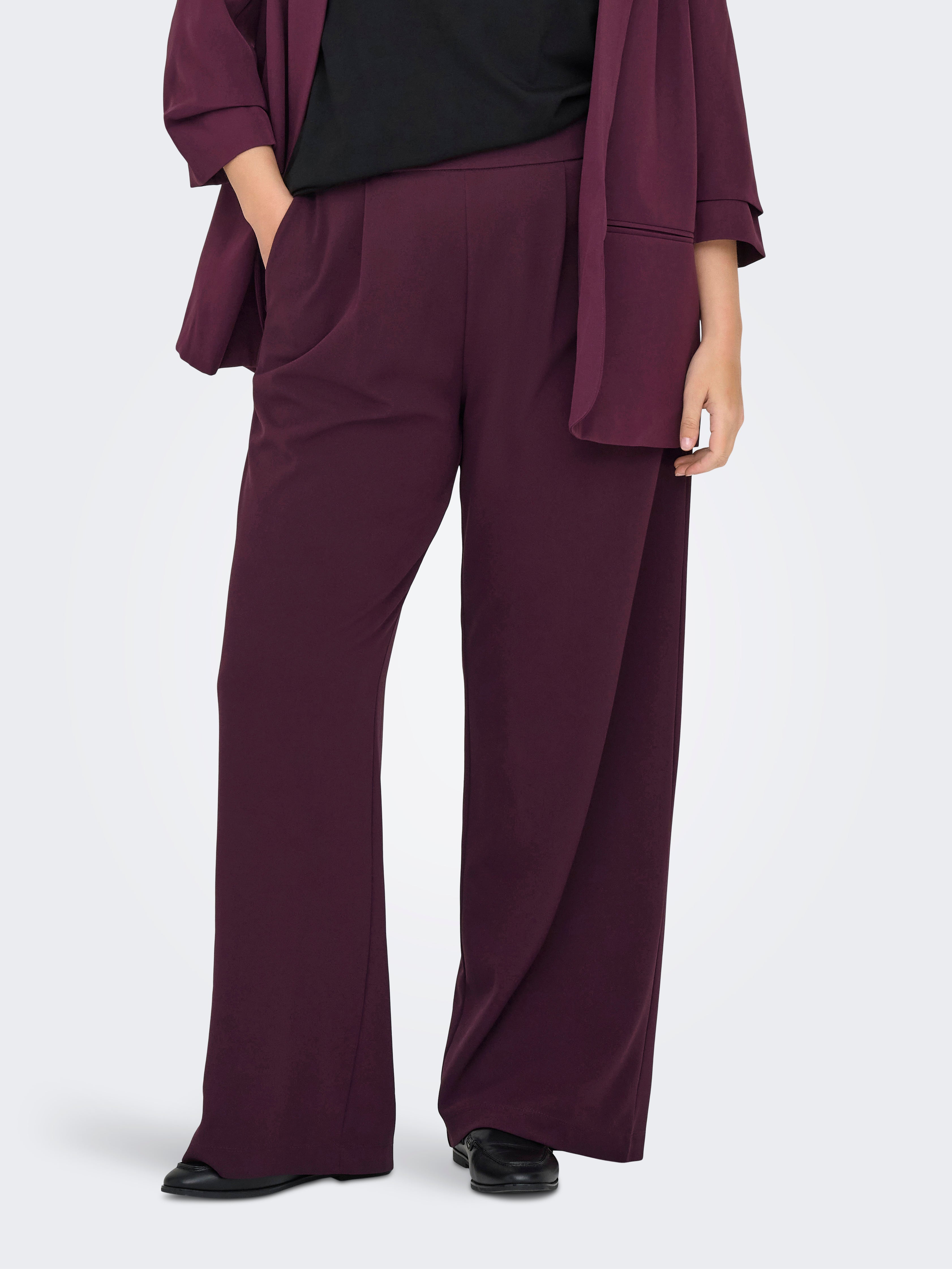 Carstilla Normal Geschnitten Hose Mit Weitem Beinschnitt