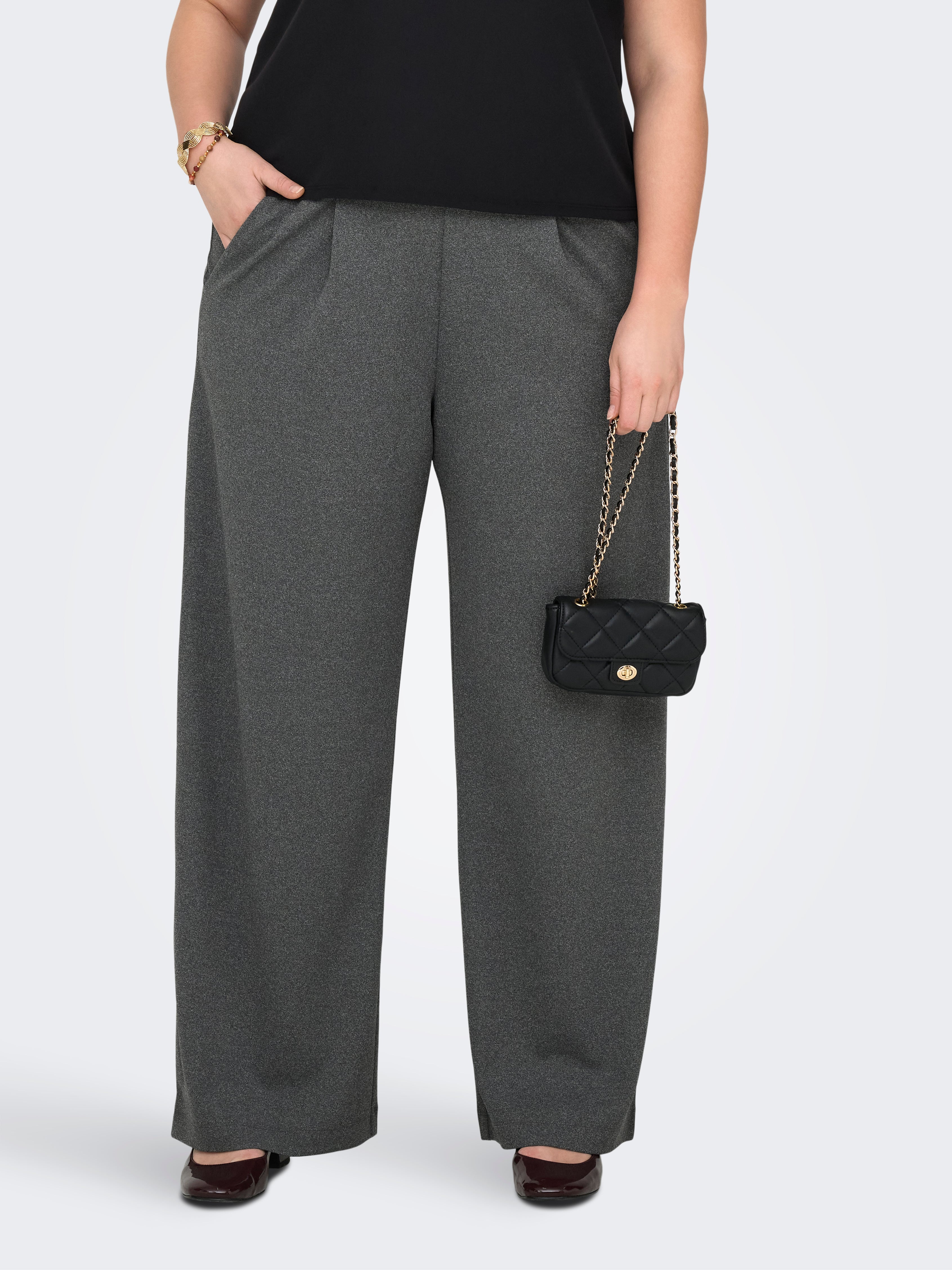 Carstilla Normal Geschnitten Hose Mit Weitem Beinschnitt