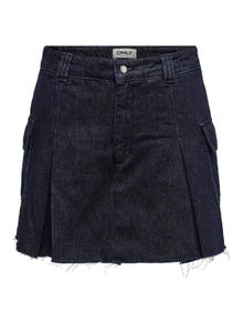 ONLY Mid waist Mini skirt -Dark Blue Denim - 15309978