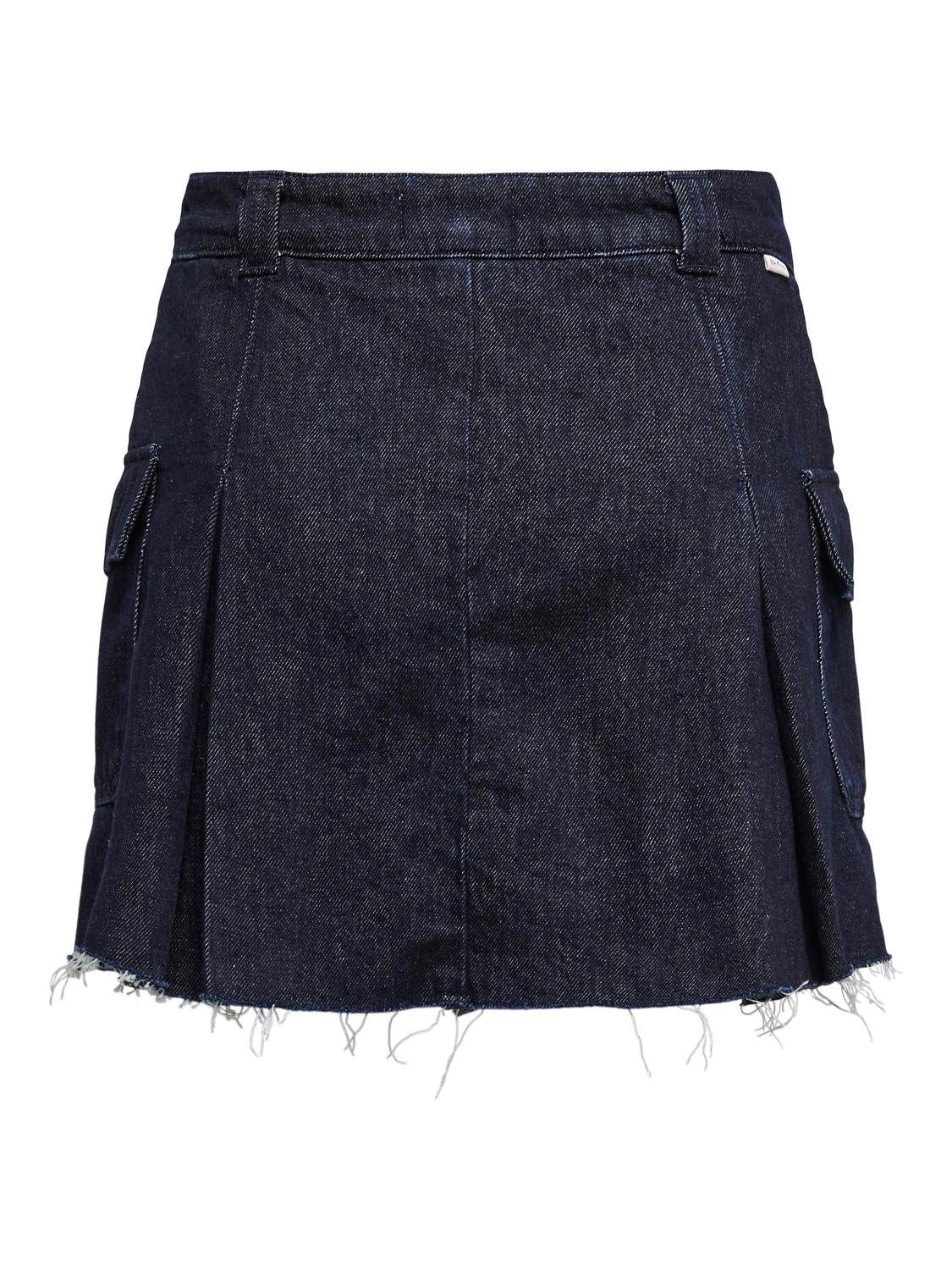 ONLY Minifalda Cintura media -Dark Blue Denim - 15309978