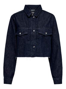 ONLY Cropped denim jacket -Dark Blue Denim - 15309982
