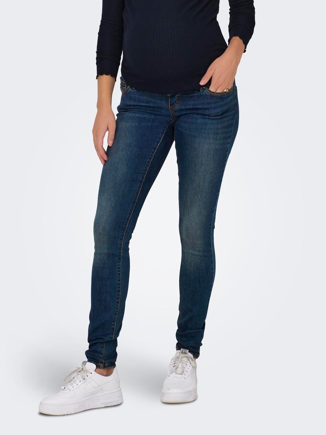 Olmwauw Mittlere Taille Skinny Fit Jeans