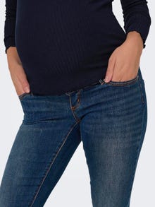 ONLY OLMWAUW MID Waist SKINNY Jeans -Dark Blue Denim - 15310016