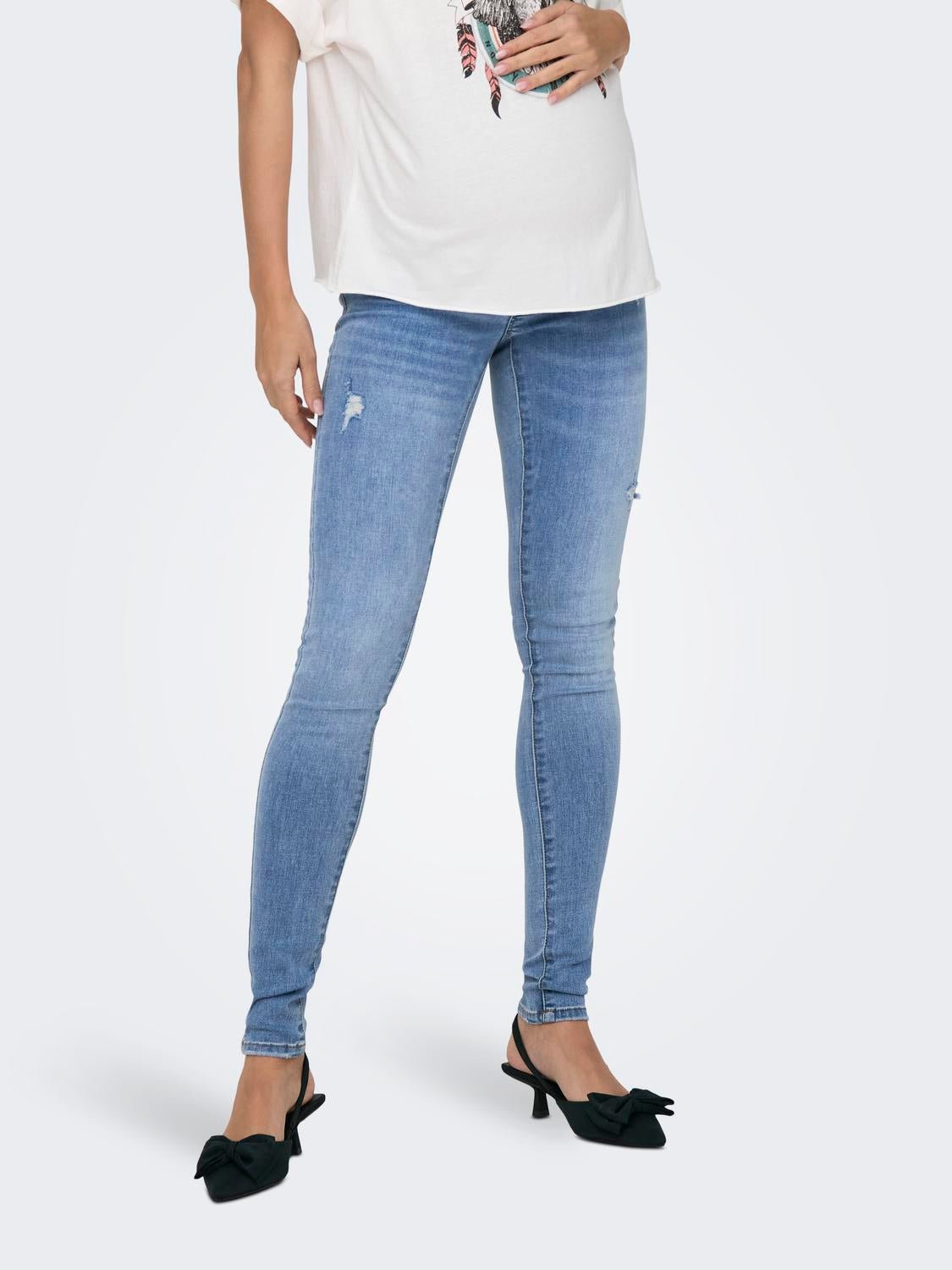 Olmrose Hohe Taille Skinny Fit Jeans