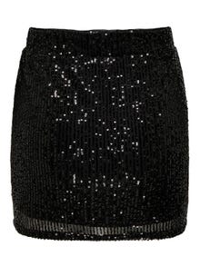 ONLY Mini skirt with glitter -Black - 15310019