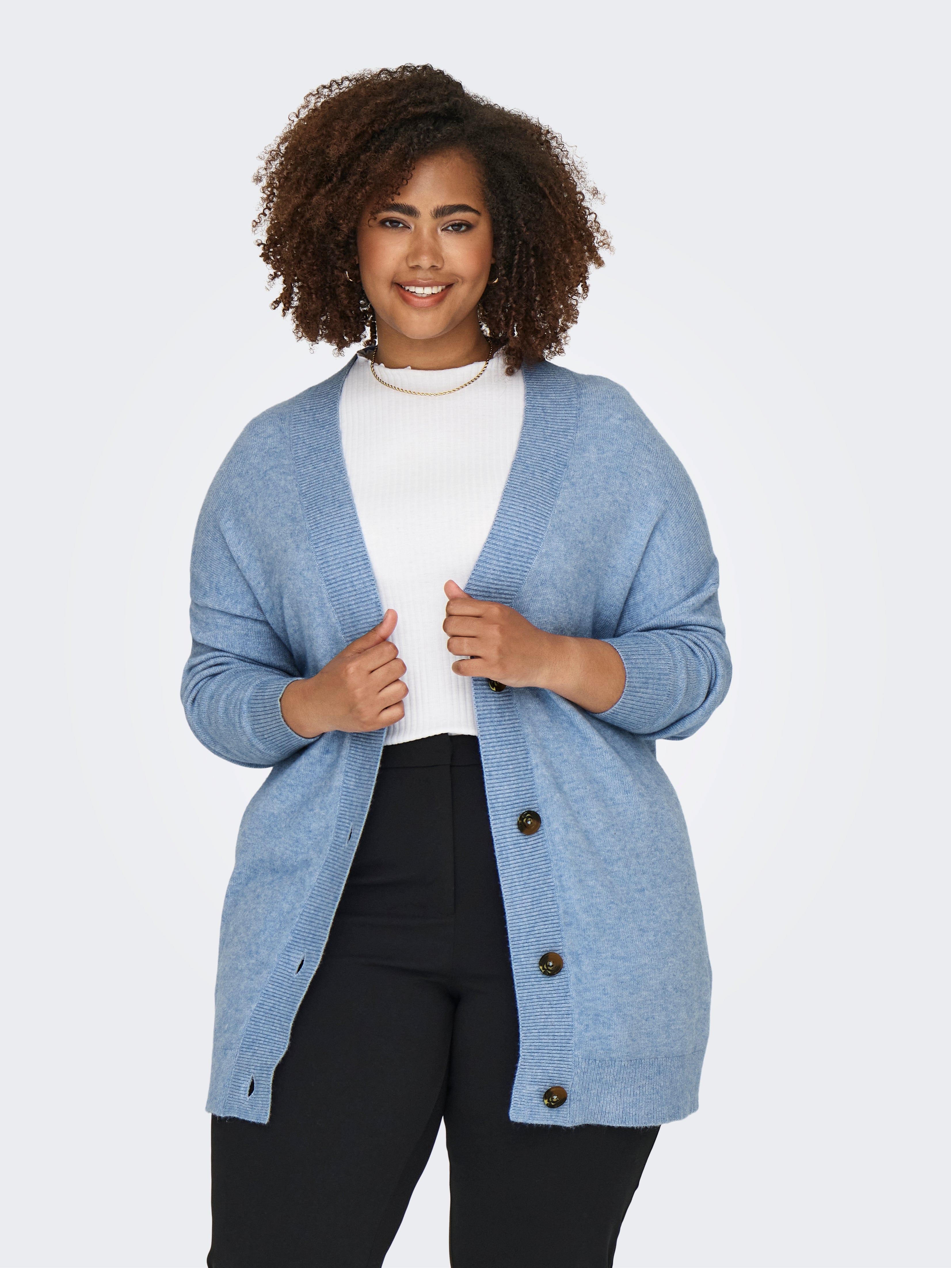 Curvy Knitted Cardigan - ONLY - Modalova