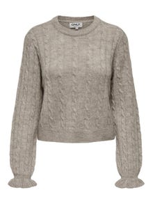 ONLY Round Neck Pullover -Pumice Stone - 15310080