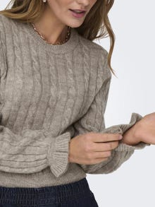 ONLY Round Neck Pullover -Pumice Stone - 15310080