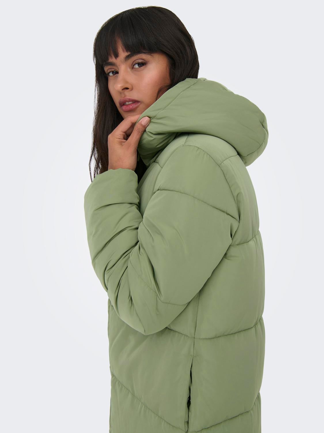 Hooded on sale quilted coat