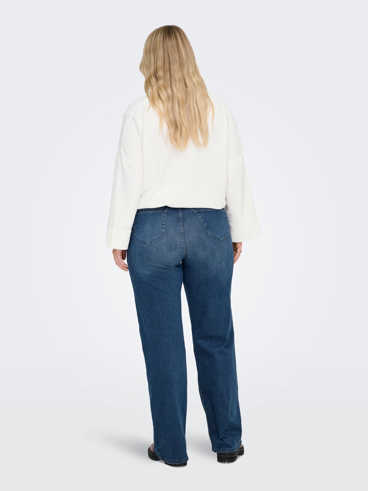 ONLY CARWILLY High waist Wide Leg Fit Jeans -Special Blue Grey Denim - 15310391