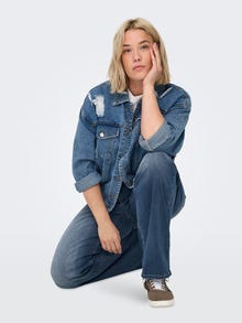 ONLY CARWILLY High waist Wide Leg Fit Jeans -Special Blue Grey Denim - 15310391