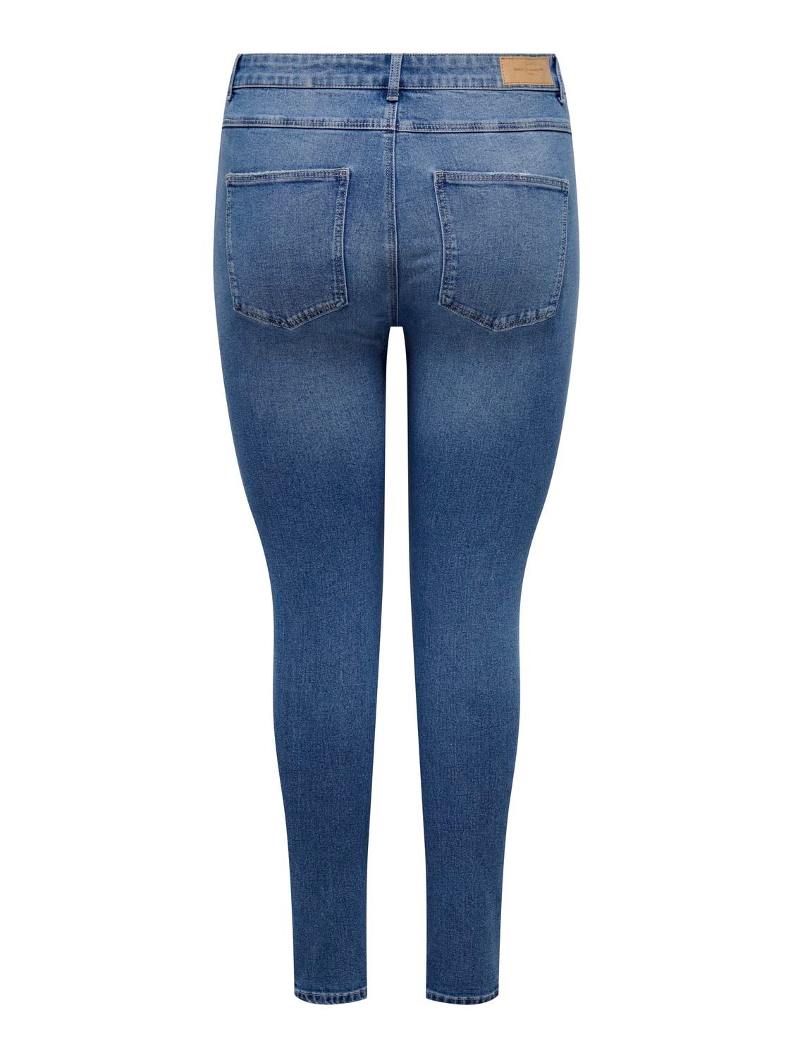 ONLY carluna ex high waist skinny jeans -Light Blue Denim - 15310450