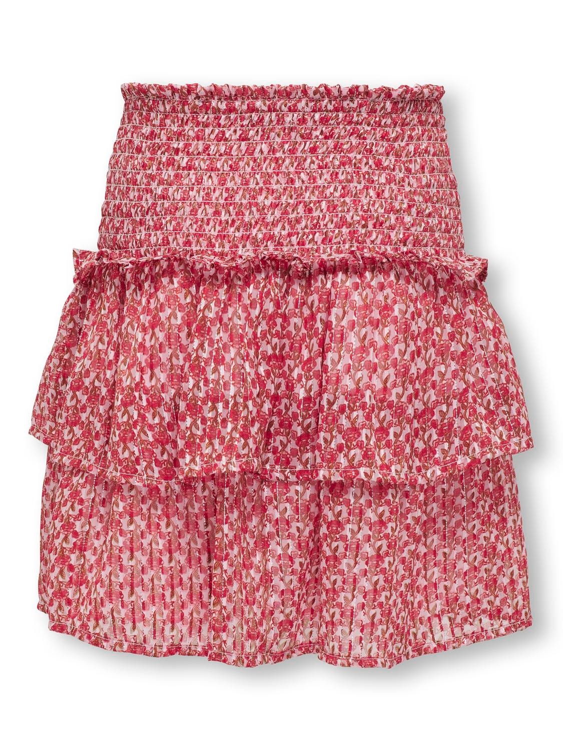 ONLY high waist smock skirt -Pink Lady - 15310469