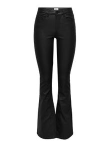 ONLY Skinny Fit Mid waist Flared legs Trousers -Black - 15310473