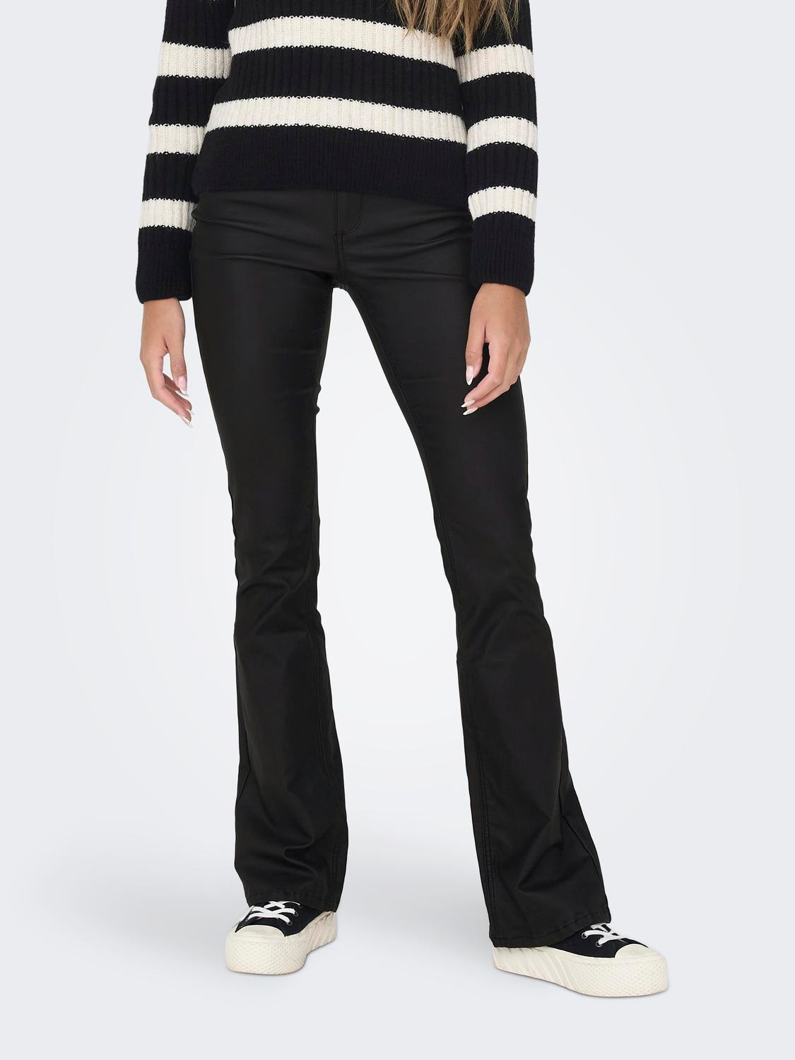 ONLY Skinny coated trousers -Black - 15310473