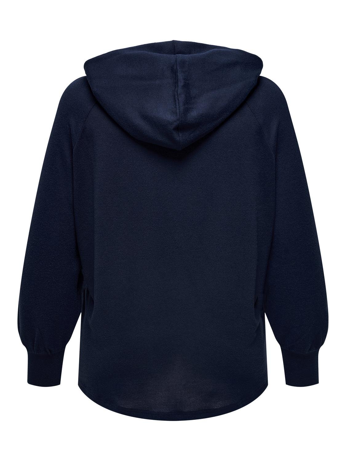 ONLY Curvy solid color hoodie -Night Sky - 15310492
