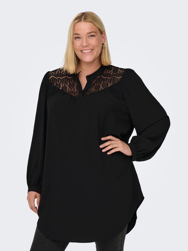 ONLY Curvy Long shirt with lace - 15310493
