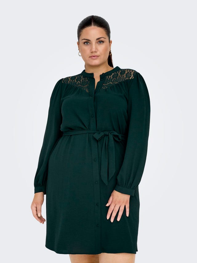 ONLY Standard fit Overhemd kraag Lange jurk - 15310494