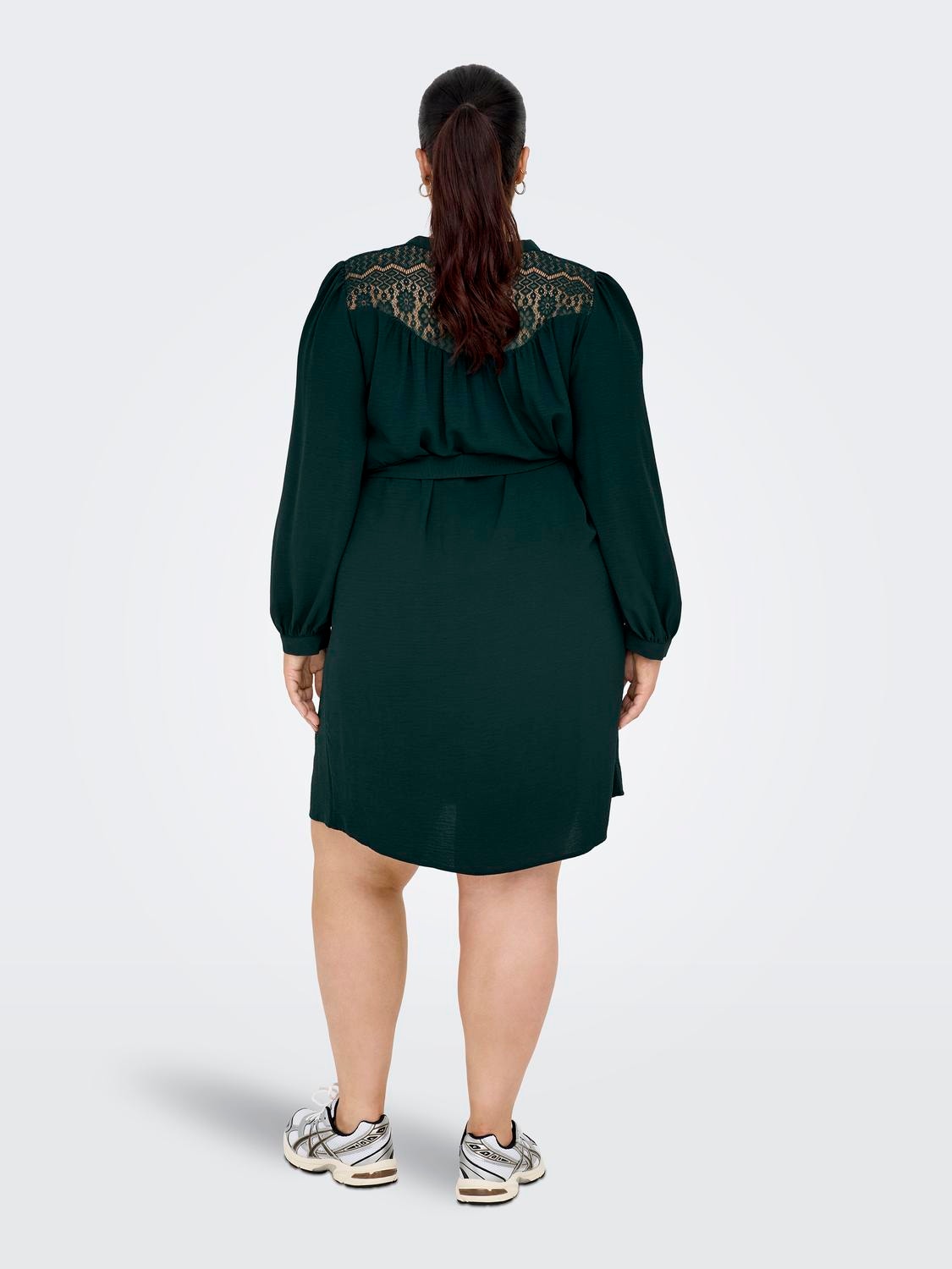 ONLY Curvy mini dress with lace -Ponderosa Pine - 15310494