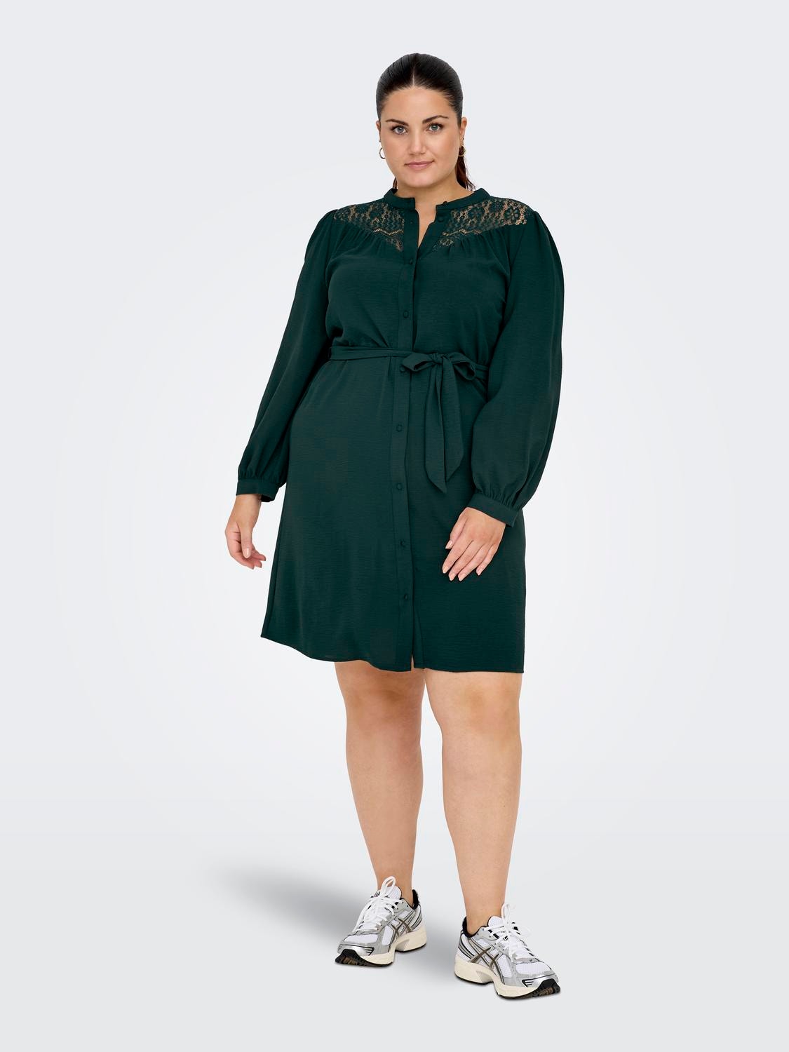 ONLY Standard Fit Shirt collar Long dress -Ponderosa Pine - 15310494