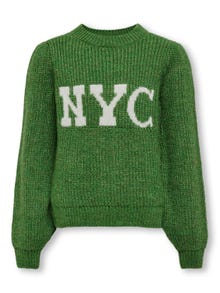 ONLY O-neck knitted pullover -Medium Green - 15310525