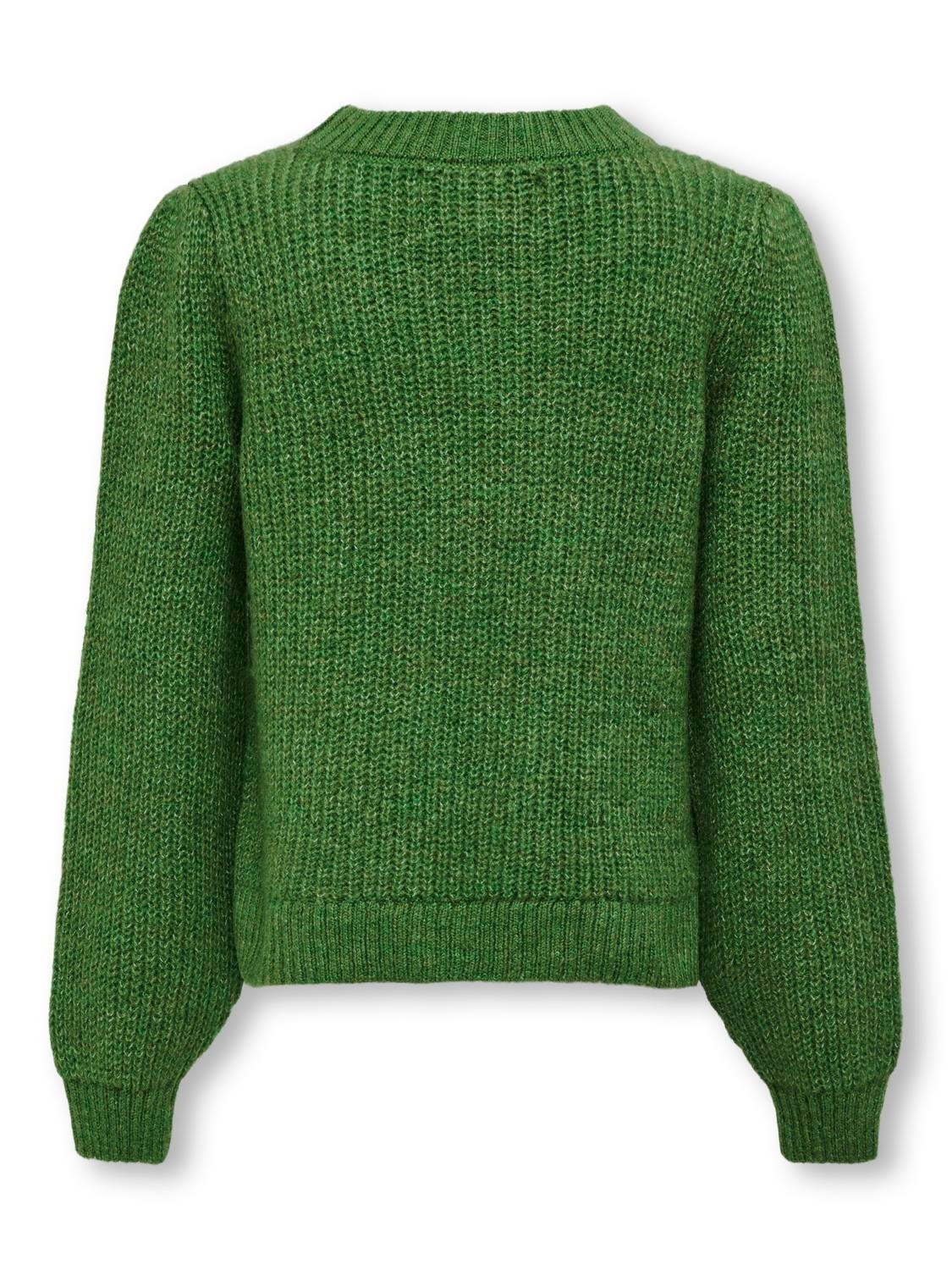 ONLY Normal geschnitten Hoch geschlossen Pullover -Medium Green - 15310525