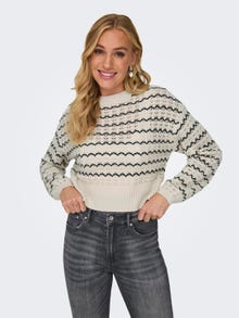 ONLY Regular Fit Round Neck Dropped shoulders Pullover -Birch - 15310527