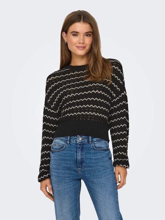 ONLY Cropped knitted pullover - 15310527