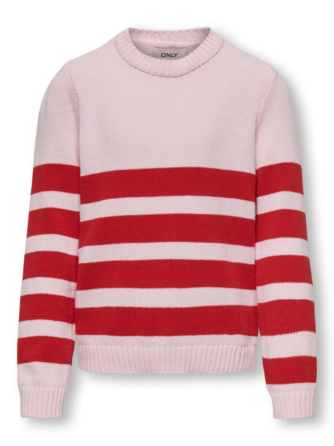ONLY O-neck knitted pullover -Pink Lady - 15310528