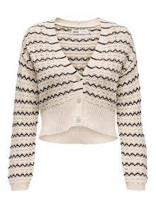 ONLY V-neck knitted cardigan -Birch - 15310542