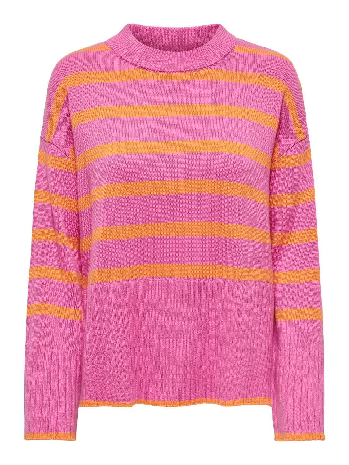 Loose fit o-neck knit pullover | Light Rose | ONLY®