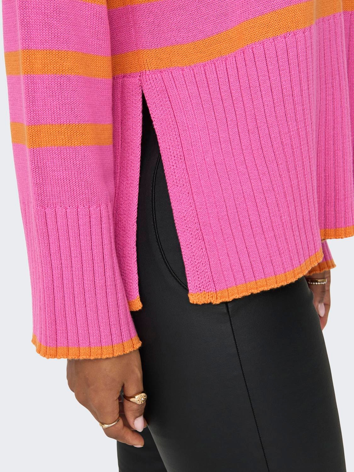 ONLY Loose fit o-neck knit pullover -Strawberry Moon - 15310564