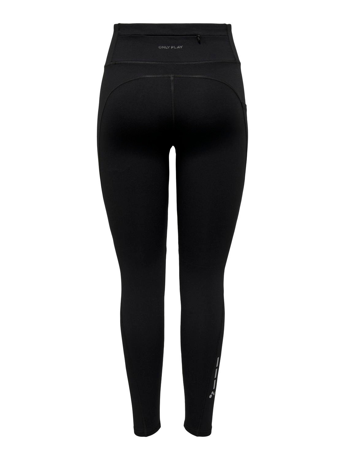 ONLY Pantalones Corte tight Cintura alta -Black - 15310593