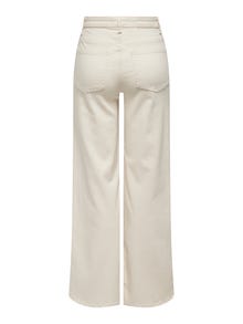 ONLY ONLMADISON Høy midje Wide Leg Fit Jeans -Ecru - 15310632