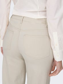 ONLY ONLMADISON Høy midje Wide Leg Fit Jeans -Ecru - 15310632