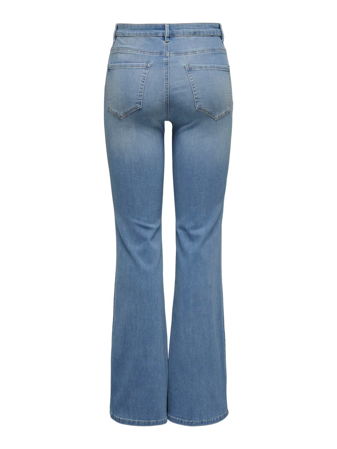 ONLY ONLRose High Waist Flared Jeans -Light Blue Denim - 15310664